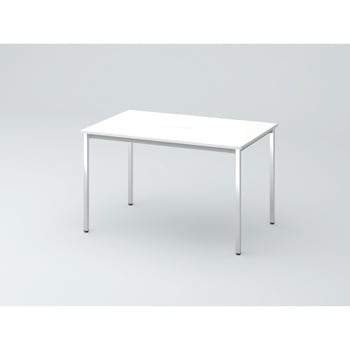 オリゴテーブル ホワイトボード天板(配線キャップ) 角型 1200×700 4本角脚(メッキ脚)<配送時組立サービス付> イトーキ