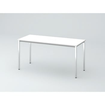 オリゴテーブル ホワイトボード天板(配線キャップ) 角型 1500×600 4本角脚(メッキ脚)<配送時組立サービス付> イトーキ