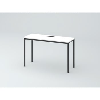 オリゴテーブル ホワイトボード天板(配線キャップ) 角型 1200×450 4本丸脚<配送時組立サービス付> イトーキ