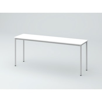 オリゴテーブル ホワイトボード天板(配線キャップ) 角型 1800×450 4本丸脚<配送時組立サービス付> イトーキ