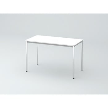 オリゴテーブル ホワイトボード天板(配線キャップ) 角型 1200×600 4本丸脚(メッキ脚)<配送時組立サービス付> イトーキ