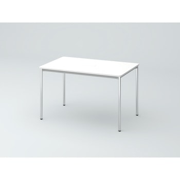 オリゴテーブル ホワイトボード天板(配線キャップ) 角型 1200×700 4本丸脚(メッキ脚)<配送時組立サービス付> イトーキ