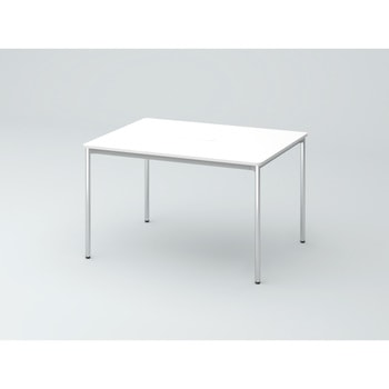 オリゴテーブル ホワイトボード天板(配線キャップ) 角型 1200×900 4本丸脚(メッキ脚)<配送時組立サービス付> イトーキ