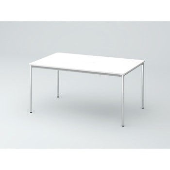 オリゴテーブル ホワイトボード天板(配線キャップ) 角型 1500×900 4本丸脚(メッキ脚)<配送時組立サービス付> イトーキ