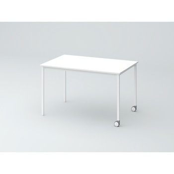 オリゴテーブル ホワイトボード天板 角型 1200×750 4本角脚 片側キャスター<配送時組立サービス付> イトーキ