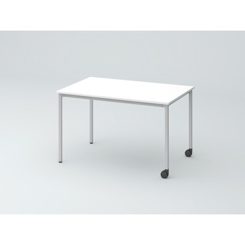 オリゴテーブル ホワイトボード天板 角型 1200×750 4本角脚 片側キャスター<配送時組立サービス付> イトーキ