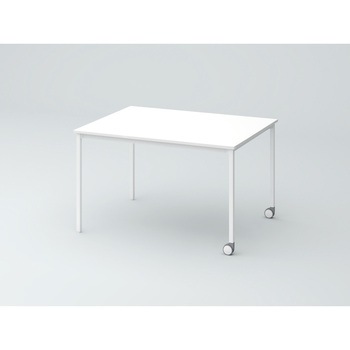 オリゴテーブル ホワイトボード天板 角型 1200×900 4本角脚 片側キャスター<配送時組立サービス付> イトーキ