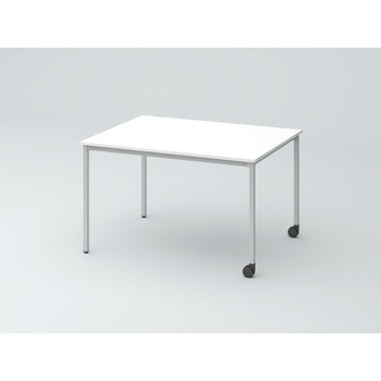 オリゴテーブル ホワイトボード天板 角型 1200×900 4本角脚 片側キャスター<配送時組立サービス付> イトーキ
