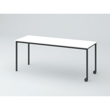 オリゴテーブル ホワイトボード天板 角型 1800×600 4本角脚 片側キャスター<配送時組立サービス付> イトーキ