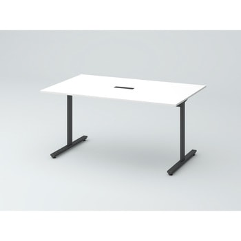 オリゴテーブル ホワイトボード天板(配線キャップ) 1500×900 T字脚<配送時組立サービス付> イトーキ