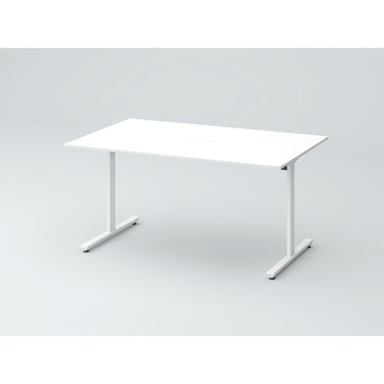 オリゴテーブル ホワイトボード天板(配線キャップ) 1500×900 T字脚<配送時組立サービス付> イトーキ