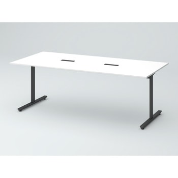 オリゴテーブル ホワイトボード天板(配線キャップ) 2100×900 T字脚<配送時組立サービス付> イトーキ