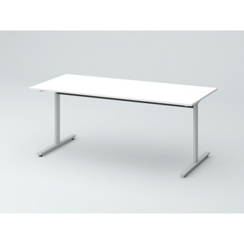 オリゴテーブル ホワイトボード天板 1800×750 T字脚 片側キャスター<配送時組立サービス付> イトーキ