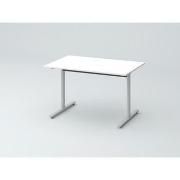 オリゴテーブル ホワイトボード天板(配線キャップ) 1200×750 T字脚 片側キャスター<配送時組立サービス付> イトーキ