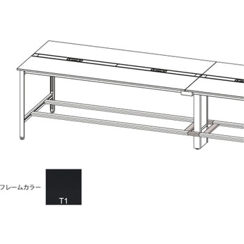 ハイライン オプション フットバー連増用取付金具・スペーサーセット D1000用<配送時組立サービス付> イトーキ