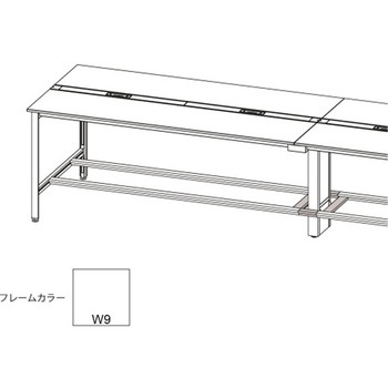 ハイライン オプション フットバー連増用取付金具・スペーサーセット D1200用<配送時組立サービス付> - イトーキ