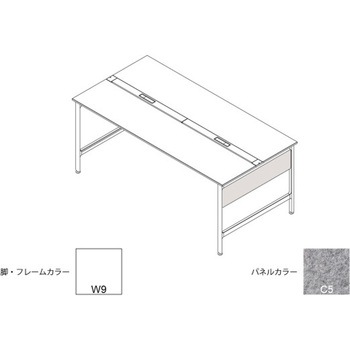 ハイライン 幕板 サイド用ショート 両面用 D1200用 不織布FY<配送時組立サービス付> イトーキ