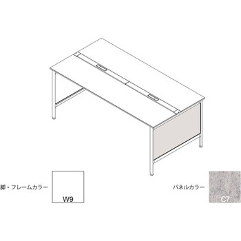 ハイライン 幕板 サイド用ロング 両面用 D1000用 不織布E<配送時組立サービス付> イトーキ