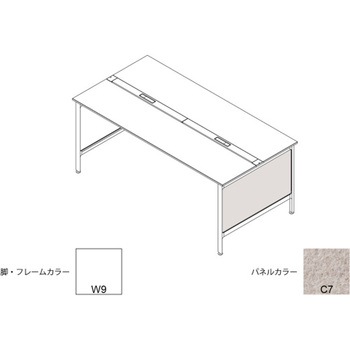 ハイライン 幕板 サイド用ロング 両面用 D1000用 不織布FY<配送時組立サービス付> イトーキ