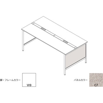 ハイライン 幕板 サイド用ロング 両面用 D1200用 不織布FY<配送時組立サービス付> イトーキ