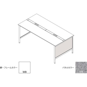 ハイライン 幕板 サイド用ロング 両面用 D1400用 不織布FY<配送時組立サービス付> イトーキ