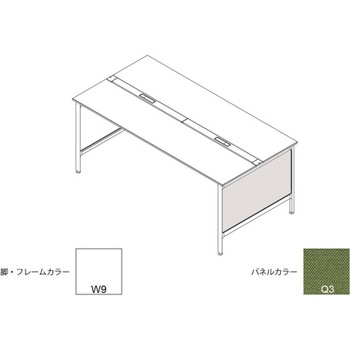 ハイライン 幕板 サイド用ロング 両面用 D1200用 布地C<配送時組立サービス付> イトーキ