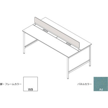 ハイライン 机上フロントパネル(ベンチテーブル両面用) W1800用 布地C<配送時組立サービス付> イトーキ