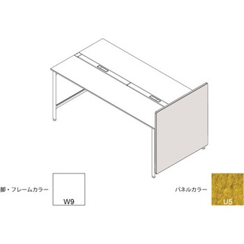 ハイライン エンドロングパネル(ベンチテーブル両面用) H1335×D1000用 不織布FY<配送時組立サービス付> イトーキ