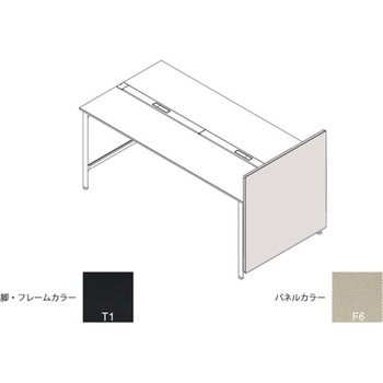 ハイライン エンドロングパネル(ベンチテーブル両面用) H1335×D900用 布地C<配送時組立サービス付> イトーキ
