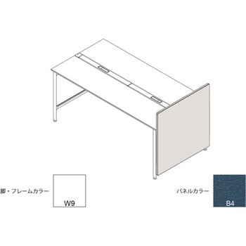 ハイライン エンドロングパネル(ベンチテーブル両面用) H1335×D900用 布地C<配送時組立サービス付> イトーキ