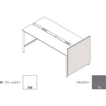 ハイライン エンドロングパネル(ベンチテーブル両面用) H1335×D900用 布地C<配送時組立サービス付> イトーキ