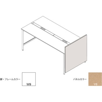ハイライン エンドロングパネル(ベンチテーブル両面用) H1335×D900用 布地C<配送時組立サービス付> イトーキ