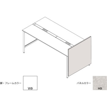 ハイライン エンドロングパネル(ベンチテーブル両面用) H1535×D1400用 不織布FY<配送時組立サービス付> イトーキ