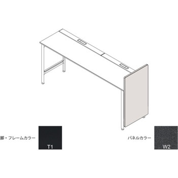 ハイライン エンドロングパネル(ベンチテーブル片面用) H1335×D760用 布地C<配送時組立サービス付> イトーキ