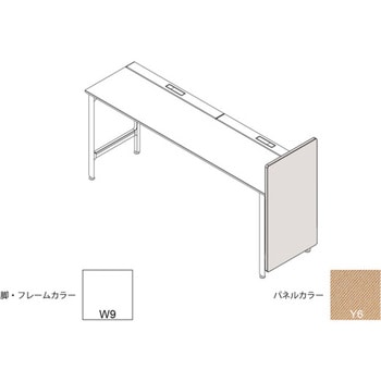 ハイライン エンドロングパネル(ベンチテーブル片面用) H1335×D760用 布地C<配送時組立サービス付> イトーキ