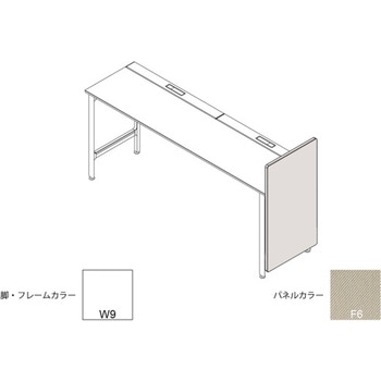 ハイライン エンドロングパネル(ベンチテーブル片面用) H1535×D560用 布地C<配送時組立サービス付> イトーキ