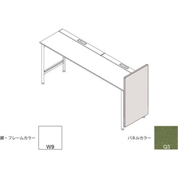 ハイライン エンドロングパネル(ベンチテーブル片面用) H1535×D560用 布地C<配送時組立サービス付> イトーキ