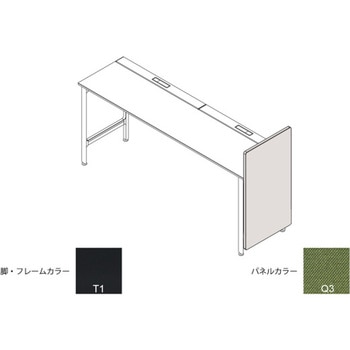 ハイライン エンドロングパネル(ベンチテーブル片面用) H1535×D660用 布地C<配送時組立サービス付> イトーキ