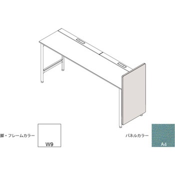 ハイライン エンドロングパネル(ベンチテーブル片面用) H1535×D660用 布地C<配送時組立サービス付> イトーキ