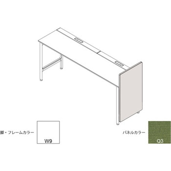 ハイライン エンドロングパネル(ベンチテーブル片面用) H1535×D660用 布地C<配送時組立サービス付> イトーキ