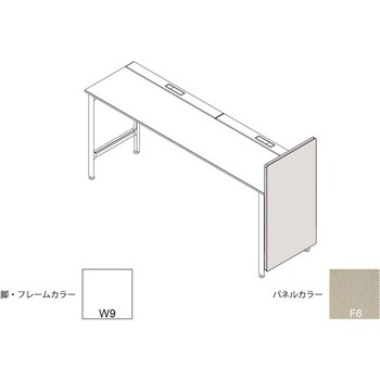 ハイライン エンドロングパネル(ベンチテーブル片面用) H1535×D760用 布地C<配送時組立サービス付> イトーキ