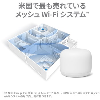 ヤマト工芸 Google Nest Wifi ルーター+拡張ポイント GA00822-JP