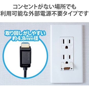 HDMIケーブル 4K 60p 金メッキ 長尺 無給電タイプ ARC エレコム