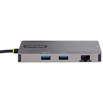 120B-USBC-MULTIPORT マルチポートアダプター/USB Type-C接続/デュアルモニター/4K HDMI/100W USB PD/2x  USB-Aハブ/GbE/SDカードリーダー 1個 StarTech.com 【通販モノタロウ】