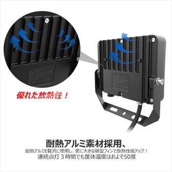 LED投光器 30W 4500Lm 昼白色 アルミ合金仕様 コンパクト GOODGOODS(グッド・グッズ)