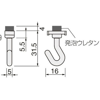 ピクチャーレールCS1・CA9・C9・C12用フック 30kg対応 ケージーパルテック
