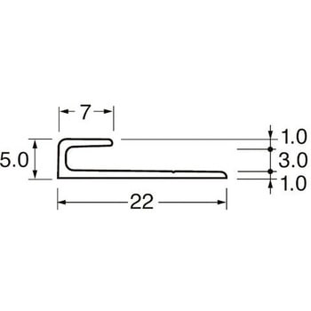 アルミ製床見切り・床エッジ・巻上エッジ AM31B ケージーパルテック