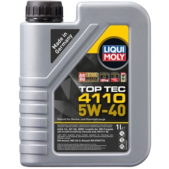 トップテック4110 5W-40 BMW，MB，PORSCHE，VW/AUDIアプルーバル取得 水素化分解合成油 LIQUI MOLY