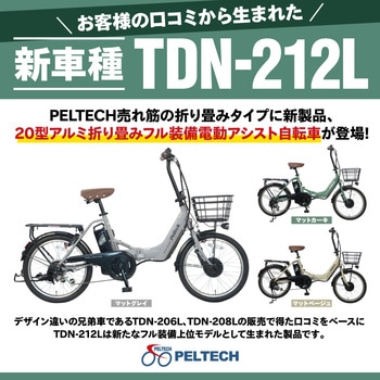 20型電動アシストアルミ折り畳みフル装備(8AH) PELTECH(ペルテック)