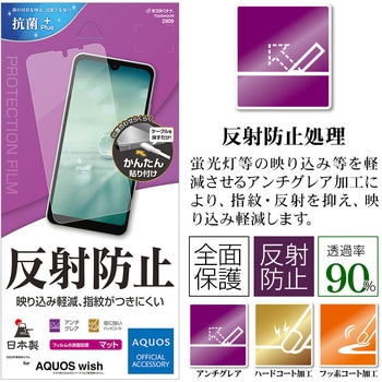 AQUOS wish 反射防止フィルム ラスタバナナ